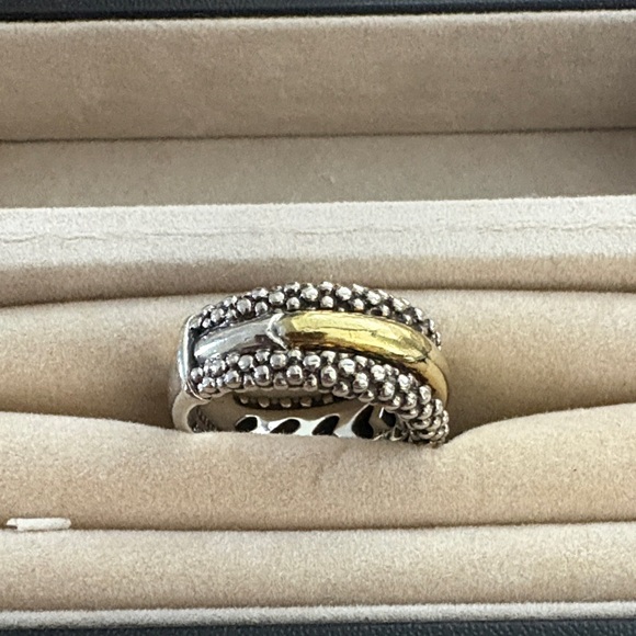 Konstantino Gold and Silver Beaded Ring size 7 - Picture 4 of 6